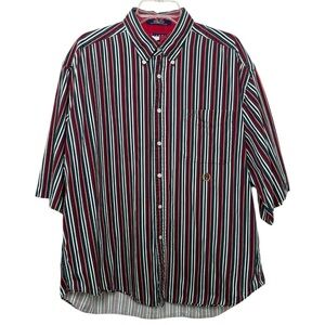 Vintage 90s Tommy Hilfiger Striped Button Down Shirt Men’s Size XL Classic Prep